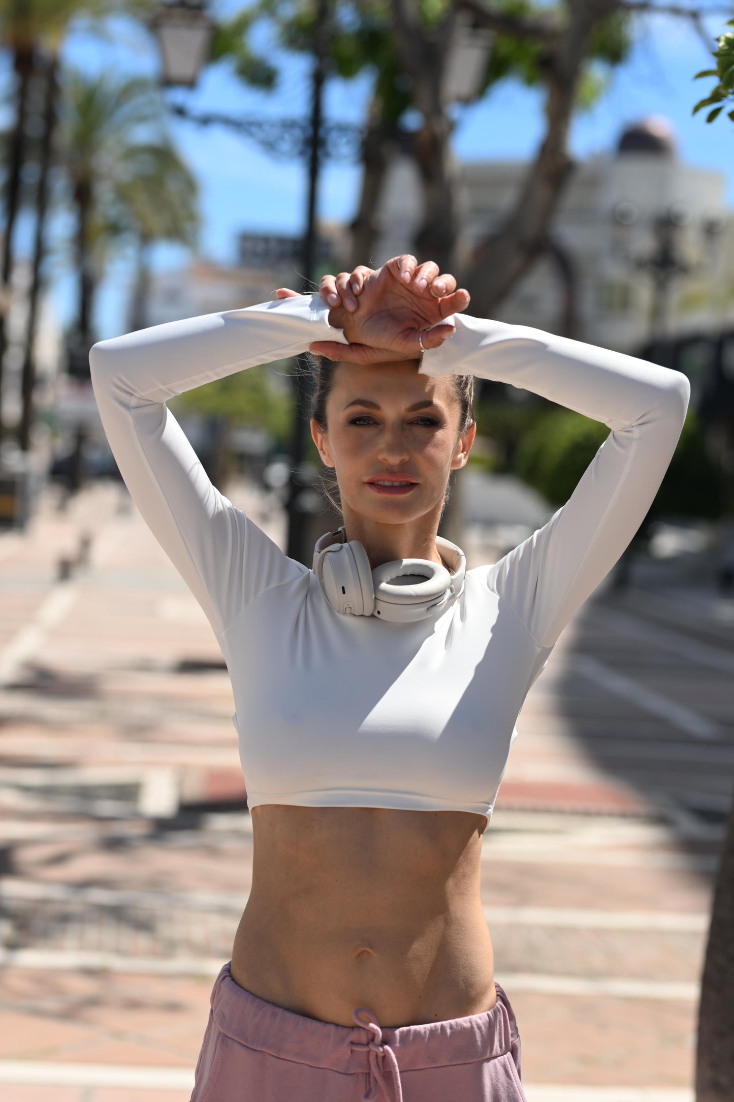 CROP TOP AVEC DOS CROISÉ BLANC